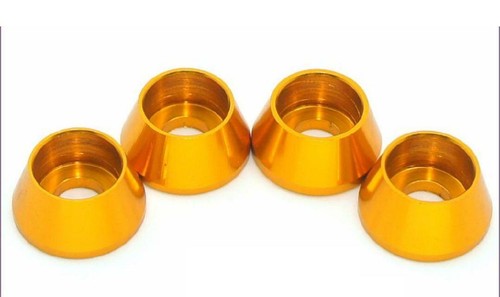 CAR GOLD STAINLESS STEEL LICENSE PLATE SCREWS 4 Pieces No.41 - Picture 2 of 5