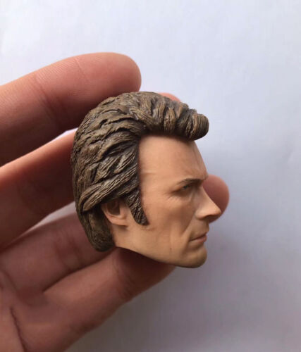 Escultura de cabeza de Harry Clint Eastwood a escala 1/6 para figura de 12 - Imagen 2 de 3