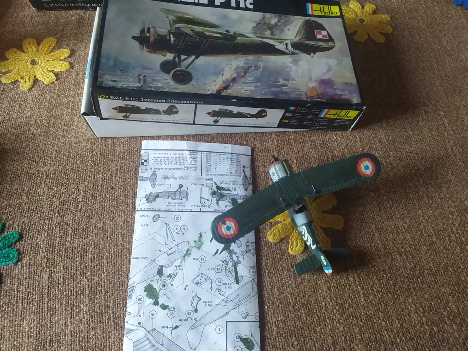 HELLER P.Z.L. P11C AEREO 1/72 MODEL KIT VINTAGE PER CUSTOM KITBASHING - Immagine 2 di 4