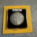 1887 Gorgeous Uncirculated Morgan Silver Dollar With Toning Starting On Rim