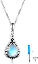 Celtic Urn Necklace for Ashes 925 Sterling Silver Cremation Jewelry for Ashes Ke