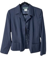 Harve Benard Women  s Blue Blazer Jacket Size: 8