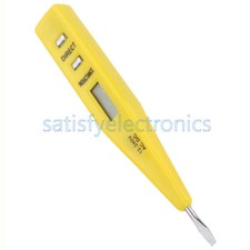 NEW LCD Digital AC/DC Voltage Detector Continuity Tester Pen 12-240V Yellow