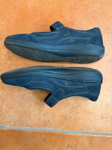 1 Paar Medicus Ballerina Heidi mit Klettverschluss, gebraucht, Größe 7 1/2, Blau - Bild 4 von 10