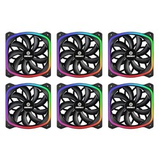 Enermax SquA ARGB PWM Ventilatore a custodia 120 mm - Confezione da 6 (nero) - OEM