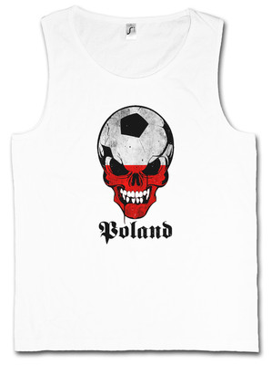 CLASSIC FOOTBALL SOCCER POLAND SKULL TANK TOP VEST FITNESS GYM Hooligan Fan