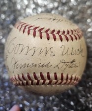 1950-'51 Connie Mack Philadelphia A's 23 Autographed Ball Authentic UnCertified 