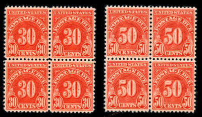momen: US Stamps #J85a-J86a Block of 4 Mint OG NH XF | eBay