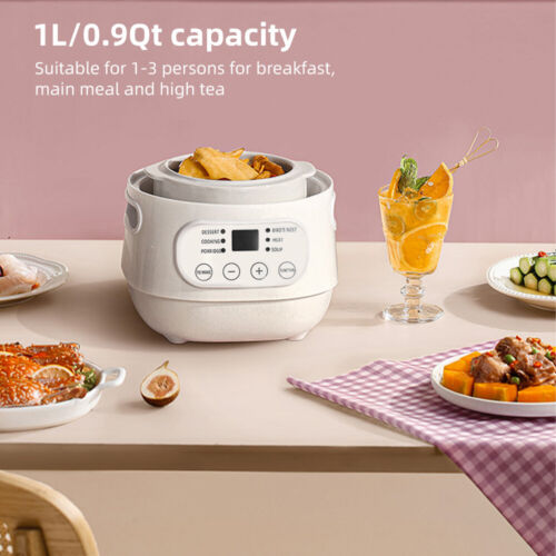 Electric Slow Cooker 1 Quart 200W Food Warmer with Ceramic O0H4 - Picture 7 of 8