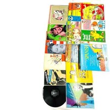 15 Pcs Educational Record Set Vinyl Stock Photos and Images