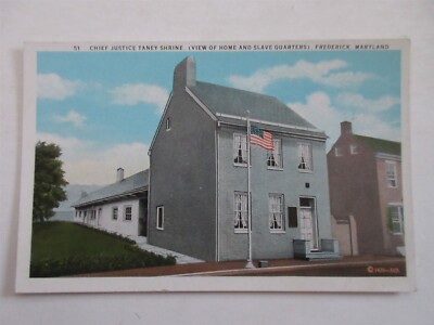 Postcard Chief Justice Taney Shrine Frederick Md 