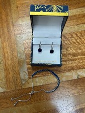 TKMAXX Silver & Blue Earrings And Bracelet 