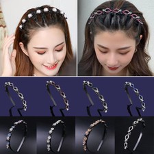 Double Bangs Hairstyle Hair Clips Bangs Hair Band Hairpin Headband with Clip UK