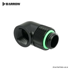 8 Pcs Barrow G1/4" Angled 90 Degree Swivel Rotary Fitting Male to Female Black