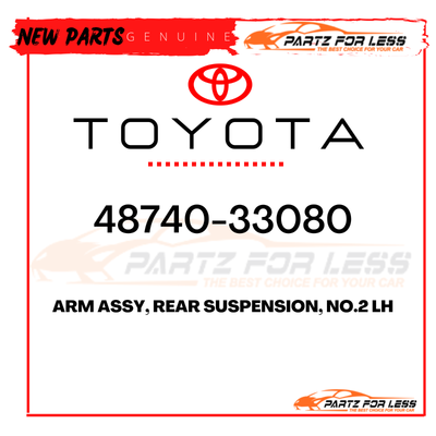 48740-33080 TOYOTA GENUINE ARM ASSY, REAR SUSPENSION, NO.2 LH