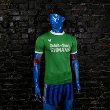 Erima Vintage Jersey Football Shirt Green West Germany Polyester Mens Size S