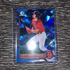 marcelo mayer base blue sapphire 2022 bowman chrome red sox bcp-126 prospect