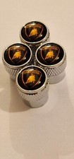 Silver Lamborghini Dustcaps Aluminium Alloy X4