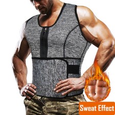 Men's Neoprene Sauna Sweat Body Shaper Tuumy Control Vest Compression Workout
