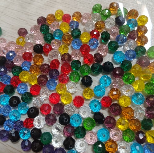 New 72Pcs Clear Crystal Glass Beads 8mm AB Round Oval Jewellery Making Diy - Foto 6