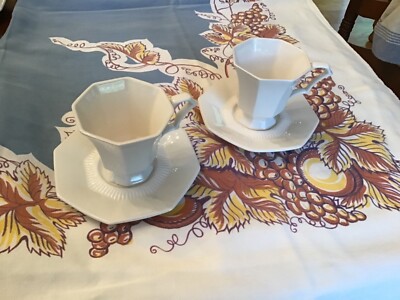 Nikko Classic Collection octagonal china white cup and saucer set