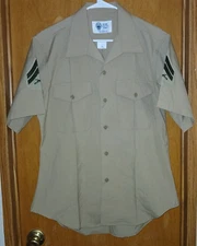 NWOT Defense Logistics Agency Valor Collection Khaki Short Sleeve Shirt Men's 16