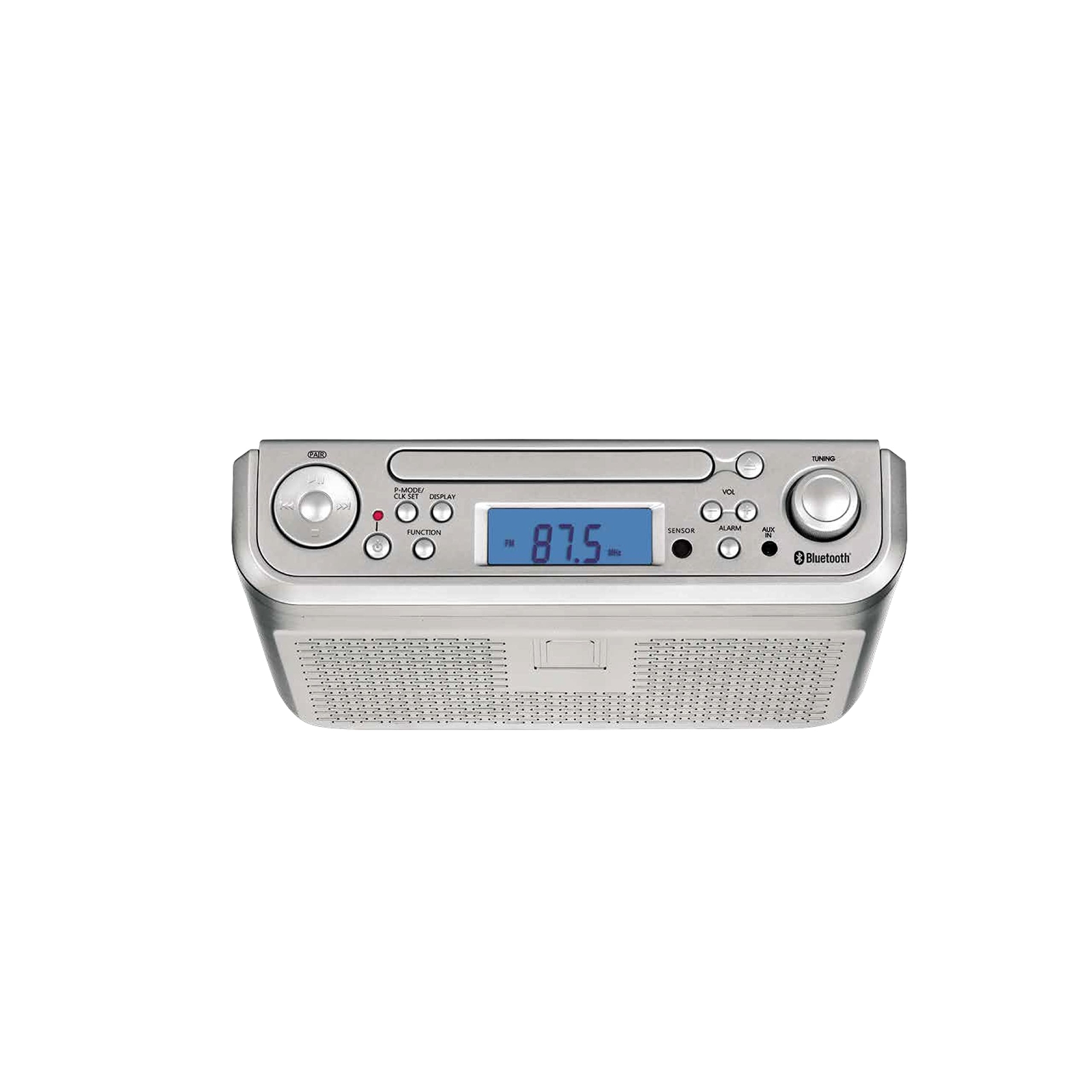 With Clock Radio And Bluetooth, Silver