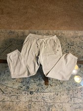 Polo Ralph Lauren Boys L 14-16 Gray Fleece Joggers Sweatpants Drawstring Pants