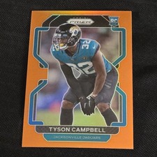 2021 Panini Prizm Rookie Tyson Campbell #384 Orange Prizm /249 (RC)