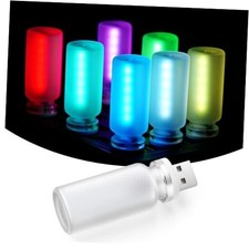 Car Interior USB LED Night Light, Touchable Dimming with 13 Modes of Multicolor