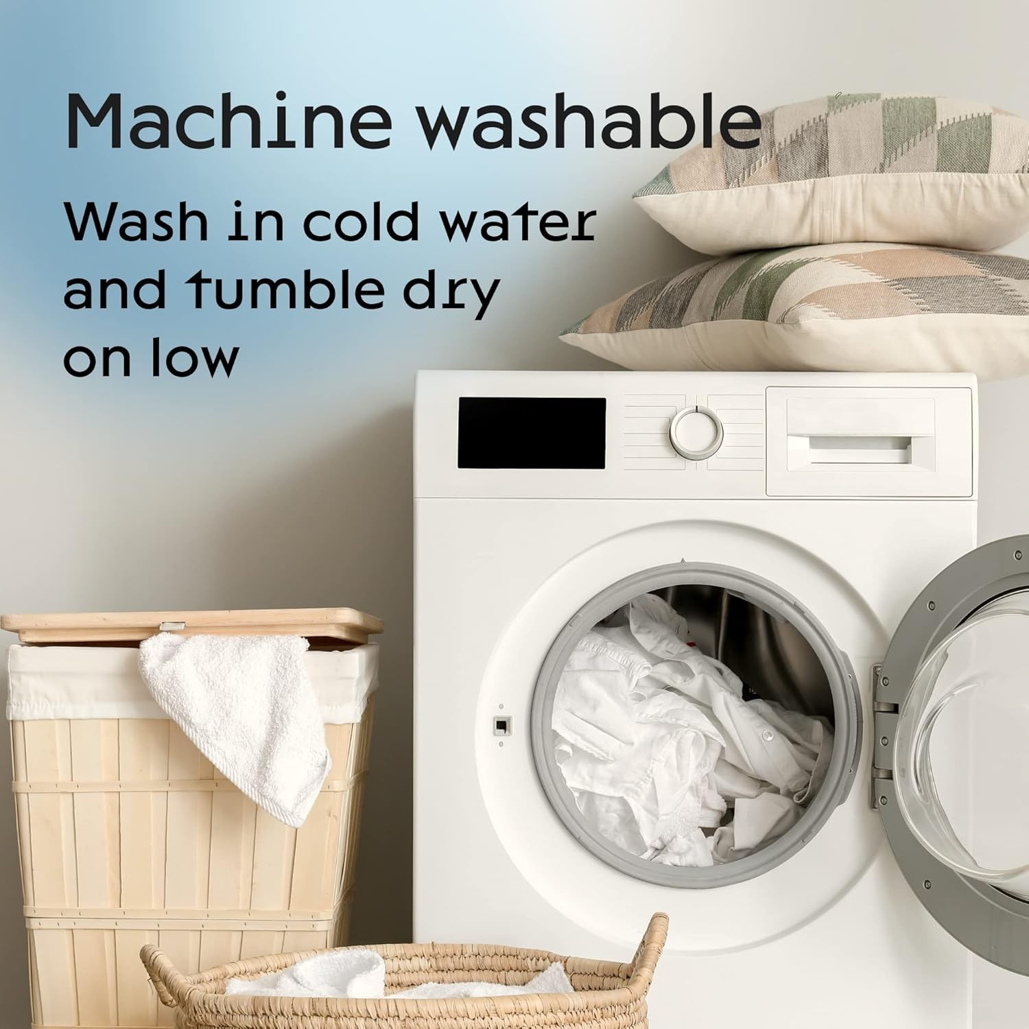 Premium 4 Pack Pillow Protectors with Zipper, Premium Cotton (Pick Size)