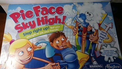 Hasbro Pie Face Sky High Game Complete Unused Parts Sealed Open Box 3ft Tall