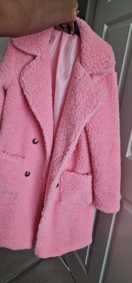 Pink Fleece Over Coat   
