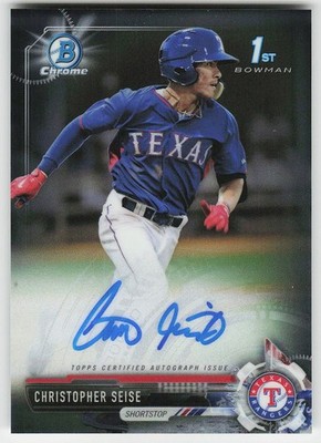 2017 Bowman Draft #CDA-CSE Christopher Seise BASEBALL Texas Rangers