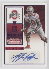 2016 Contenders Draft Picks College Ticket Blue Foil Taylor Decker Auto 00jz