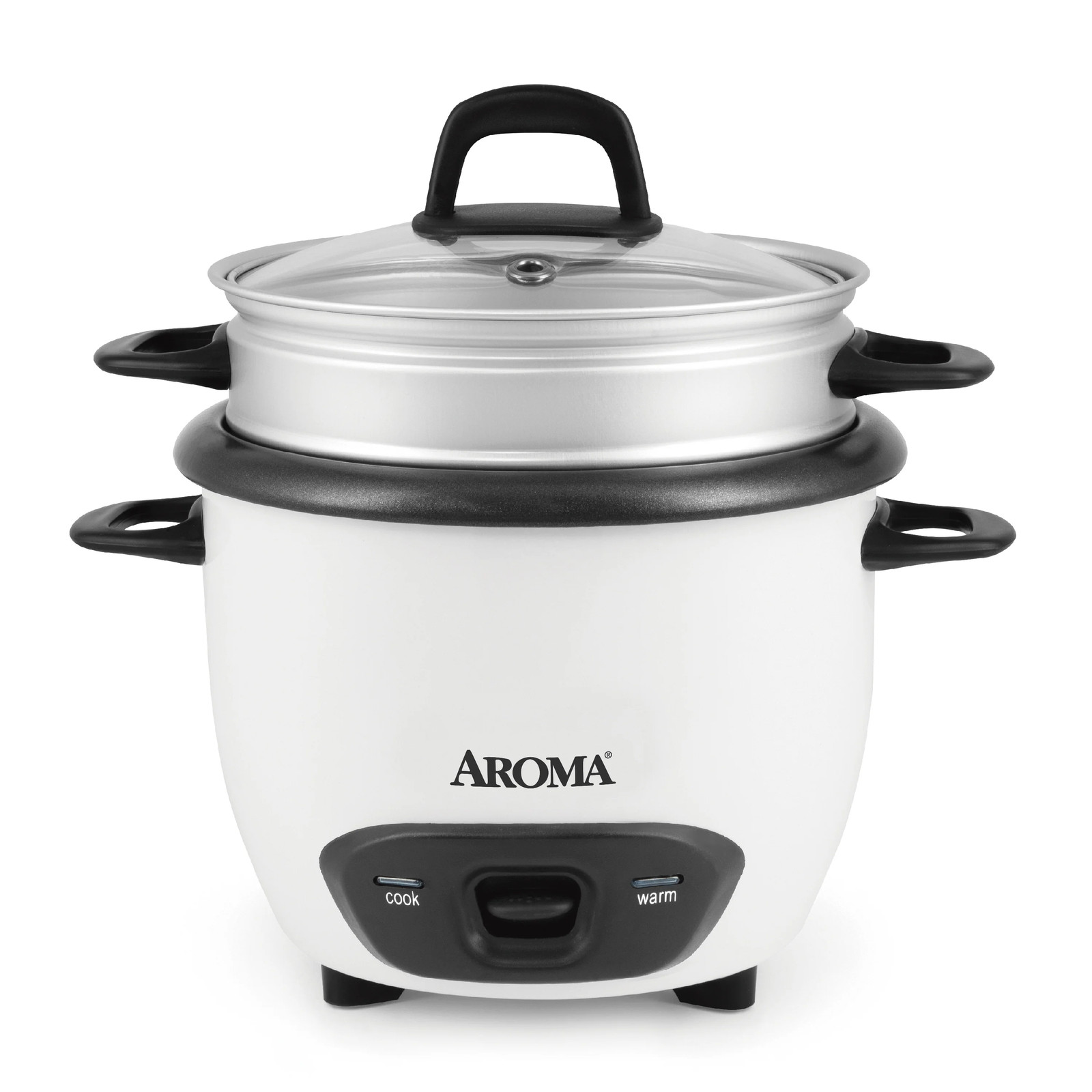 Aroma&reg; 6-Cup (Cooked) / 1.5Qt. Rice & Grain Cooker, White, 