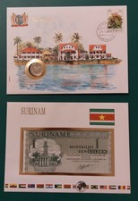 Banknote letter numis letters - Suriname 1 Gulden 1984.25 cents 1979
