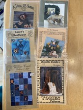 Quilt Sewing Pattern Lot of 6 Primitive Country Patchwork Doll Blanket Projects