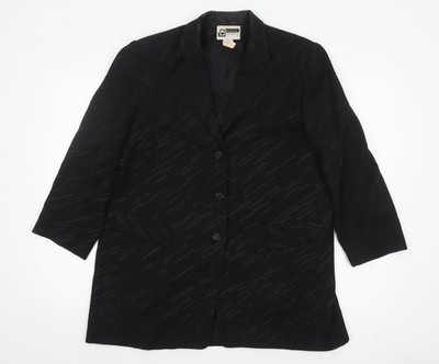 Zarte verschiedene Damen Blazer Jacke schwarz Größe 16 Einreiher