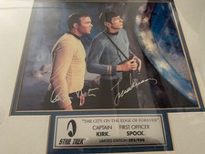 Star Trek ORIGINAL Autogramm Shatner & Nimoy &ndash; ikonische Episode limitiert RAR m