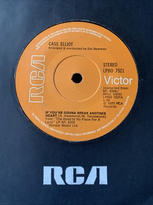 Cass Elliot/ If you're gonna break another heart/Don't call me mama anymore 1972