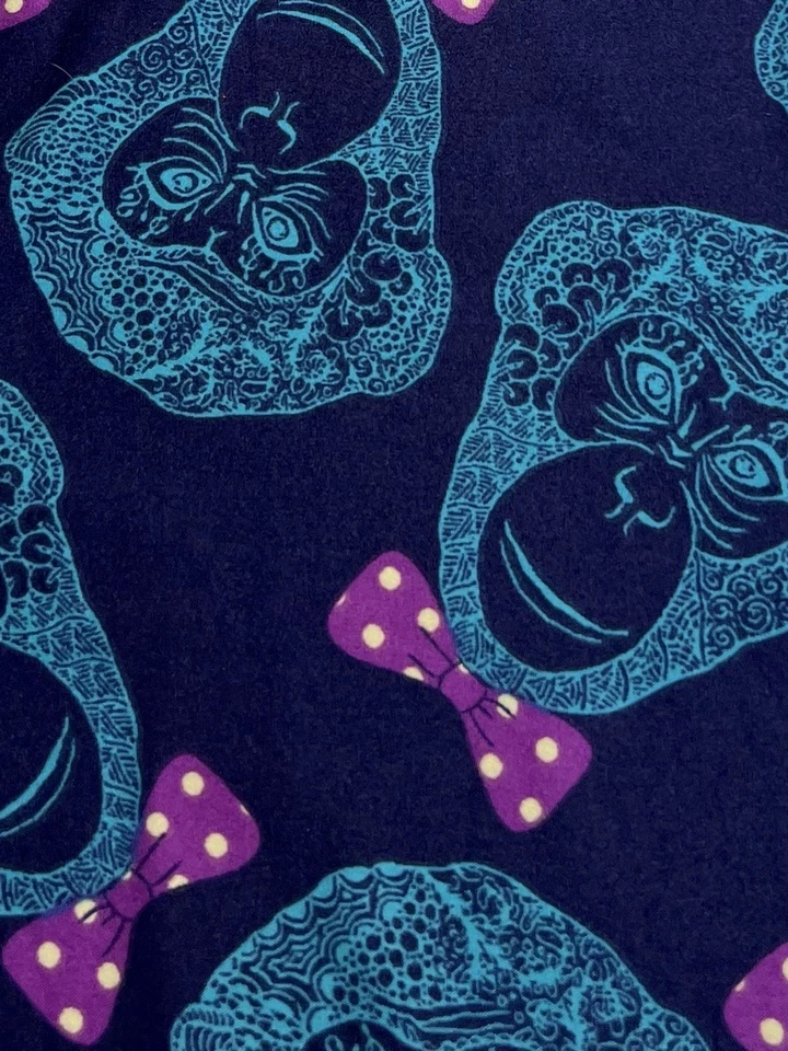 Leggings LuLaRoe OS Talla Única Raro Animal Difícil de Encontrar Colorido Punto MONO Mono Chimpancé Zoo Foto 3 de 4