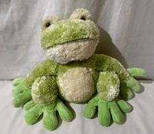 Toys R Us Animal Alley Green Frog Plush Stuffed Animal Toy Super Soft