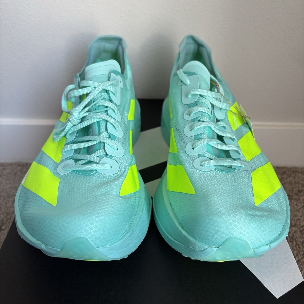 Adidas Zero Adios Pro 4 M Flash Aqua Lucid Lemon JR1251 Size 10