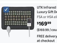 UTK Infrared Heating Pad for Back 5X Deeper Pain Relief FSA-HSA Eligible 24"16