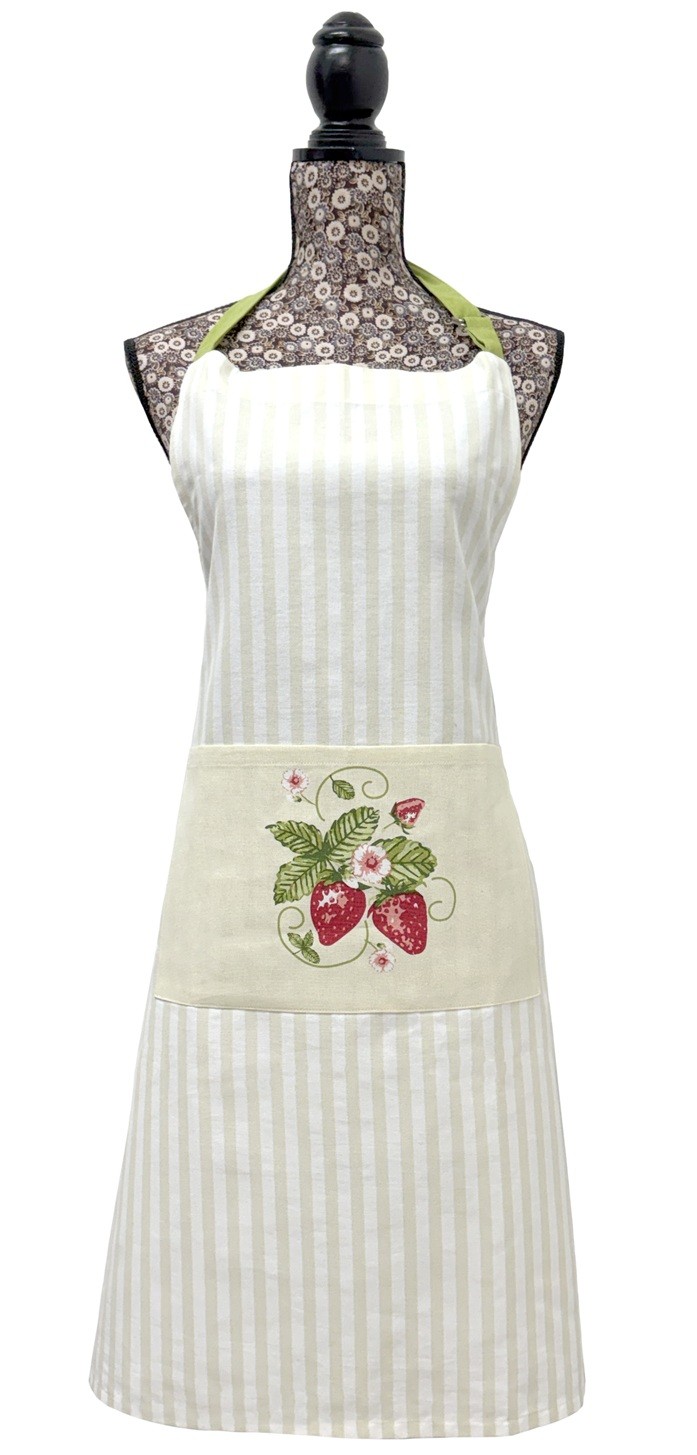 Strawberries Chefs Aprons Kitchen Butcher Cooking Baking BBQ Stuff Full Red New