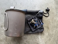 Snow Peak Titanium Trek 700 With Olicamp Ion Micro Titanium Stove