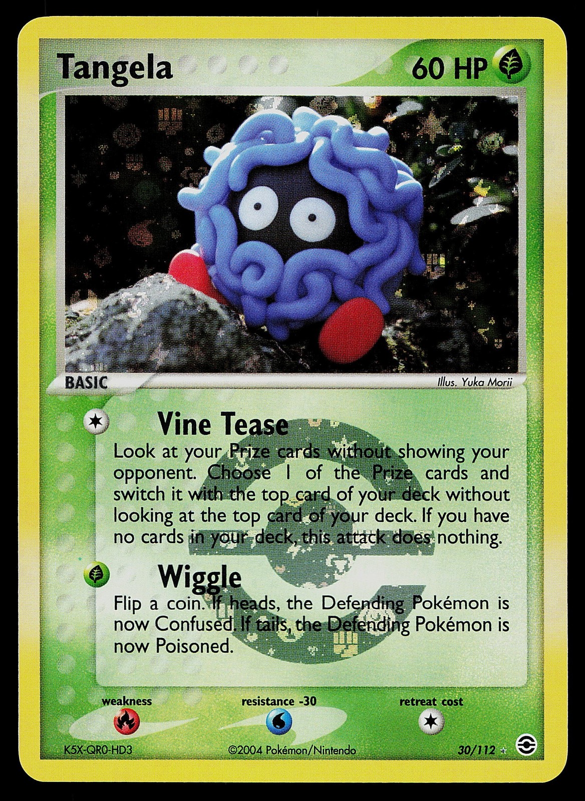 Pokemon Card - Tangela FireRed & LeafGreen 30/112 Reverse Holo