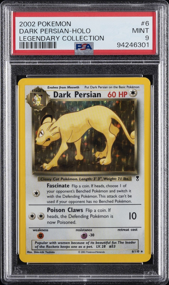 2002 POKEMON LEGENDARY COLLECTION #6 DARK PERSIAN-HOLO PSA 9 | eBay