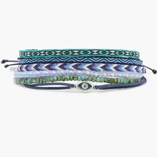 1-of-1 Luxury Brazil Ipanema Full Stack Travel Luck Boho Bracelet (Set of 5)